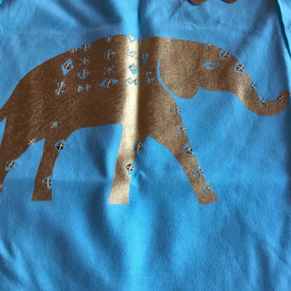 CRAZY 8 lovely Elephant SET NWT 5-6 blue floral ..